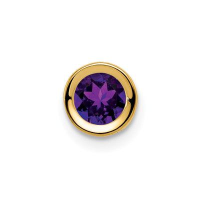 14K gold amethyst pendant