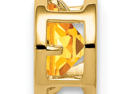 14k Citrine bezel pendant