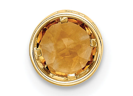 14k Citrine bezel pendant