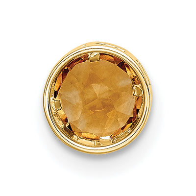 14K Citrine bezel pendant