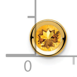 14k Citrine bezel pendant
