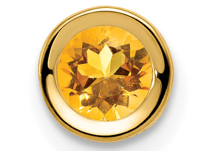 14k Citrine bezel pendant