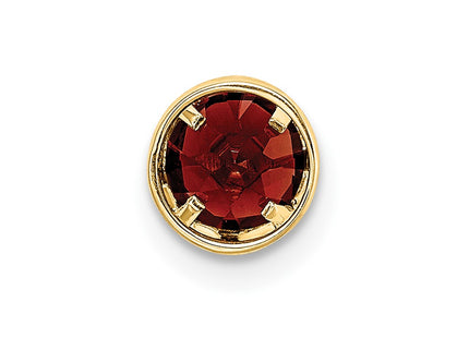 14K gold garnet pendant, another view