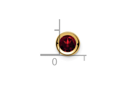 14K gold garnet pendant, further view