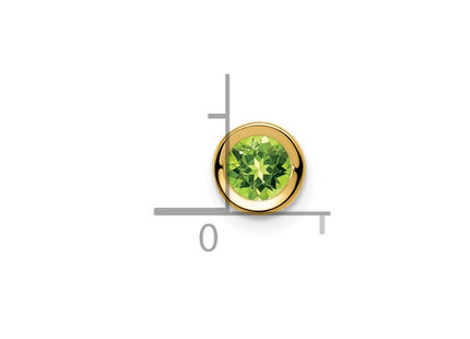14K gold peridot pendant, further view