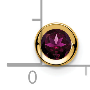 14k Rhodolite Garnet bezel pendant