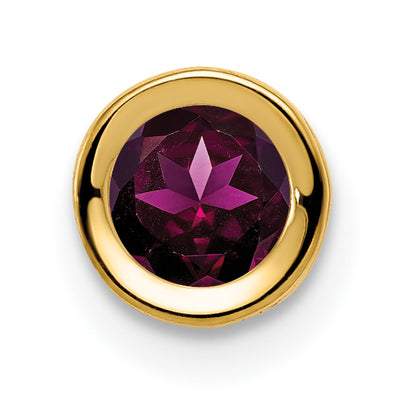 14K Rhodolite Garnet bezel pendant