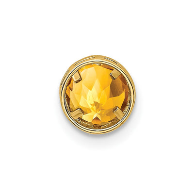 14K Citrine bezel pendant