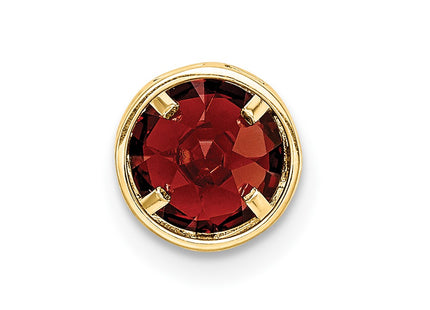 14K gold garnet pendant, another view
