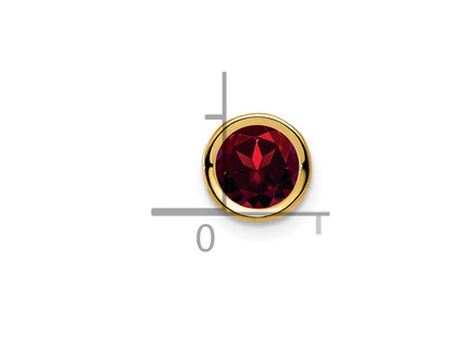 14K gold garnet pendant, further view