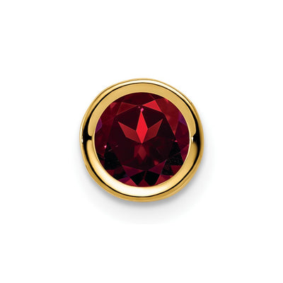 14K gold garnet pendant