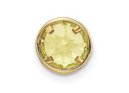 14k Peridot bezel pendant (Style XP321PE)
