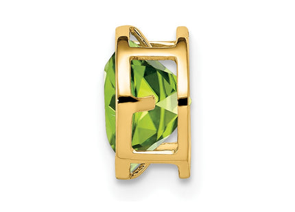 14K gold peridot pendant, alternate view