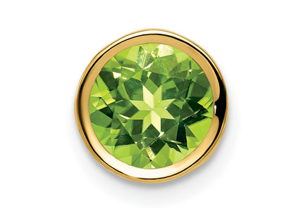 14K gold peridot pendant