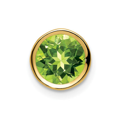 14K gold peridot pendant