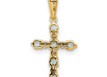 14k Yellow Gold Pendants Style XP3387AQ - Classique Jewelry Inc.