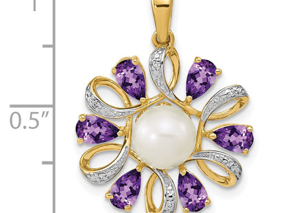 14k Yellow Gold Pendants Style XP4169AM - Classique Jewelry Inc.