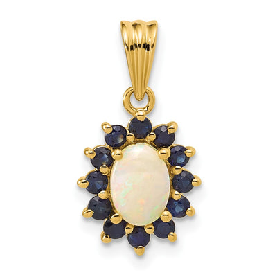 14K gold sapphire pendant