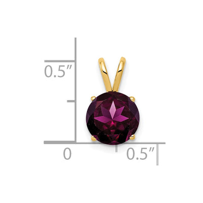 14K Rhodolite Garnet pendant