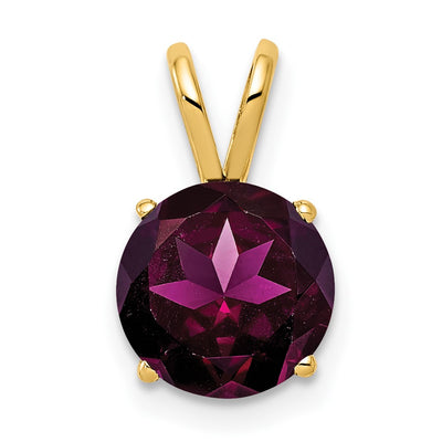 14K Rhodolite Garnet pendant