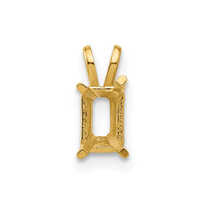 14K gold emerald pendant