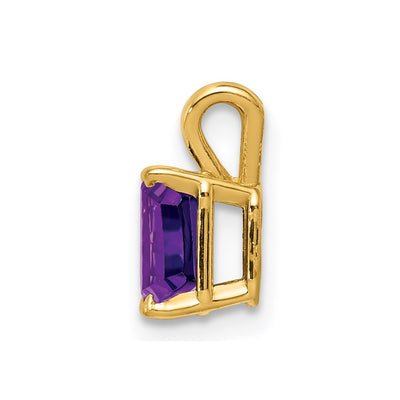 14K Yellow Gold Amethyst Pendant