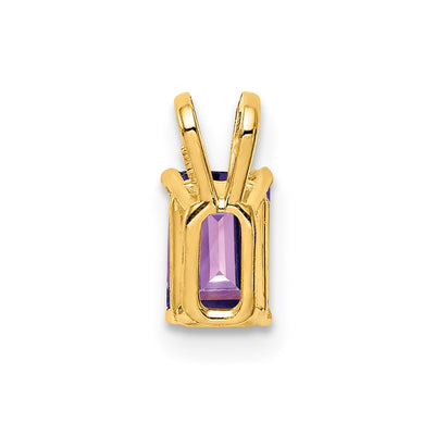 14K Yellow Gold Amethyst Pendant