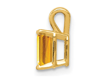 14K gold emerald pendant, alternate view