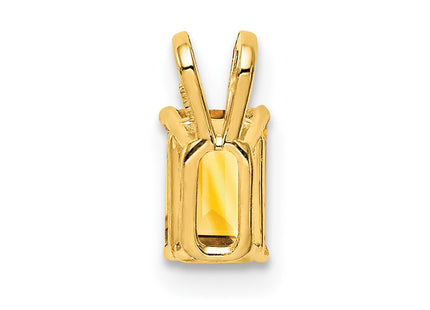 14K gold emerald pendant, further view