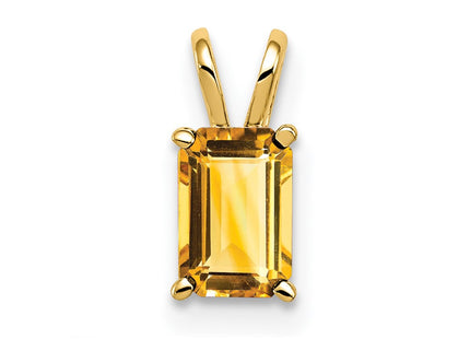 14K gold emerald pendant