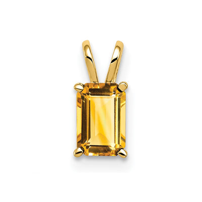 14K gold emerald pendant