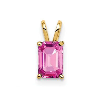 14K gold emerald pendant