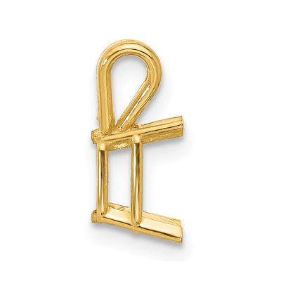 14K 7x5 Emerald Pendant Mounting