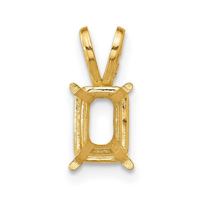 14K gold emerald pendant