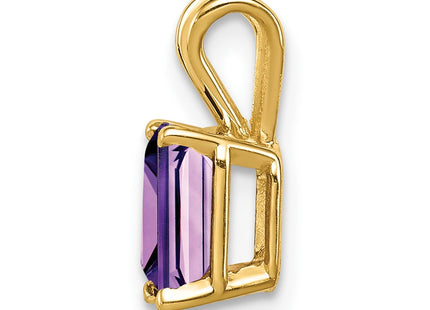 14K gold amethyst pendant, alternate view