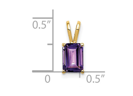 14K gold amethyst pendant, another view