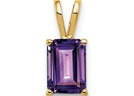 14K gold amethyst pendant