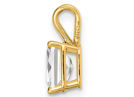 14K gold cubic zirconia pendant, alternate view