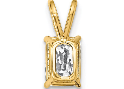 14K gold cubic zirconia pendant, another view