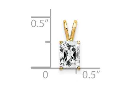 14K gold cubic zirconia pendant, further view