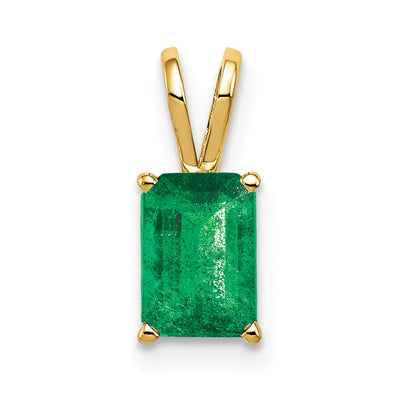 14K gold emerald pendant