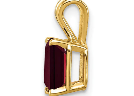 14K gold emerald pendant, alternate view