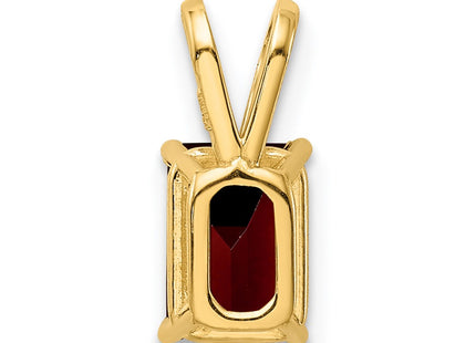 14K gold emerald pendant, another view