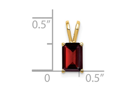 14K gold emerald pendant, further view