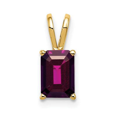 14K gold emerald pendant