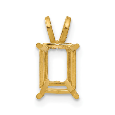14K gold emerald pendant