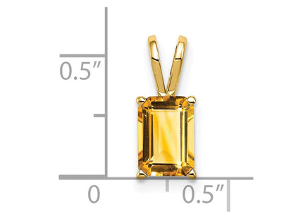 14K gold emerald pendant, alternate view