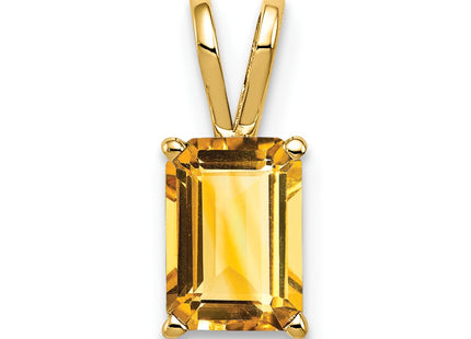 14K gold emerald pendant
