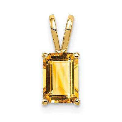 14K gold emerald pendant