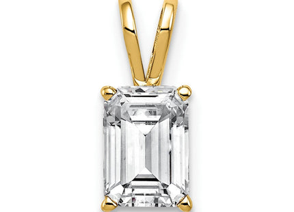 14k Emerald Cut Cubic Zirconia pendant (Style XP421CZ)